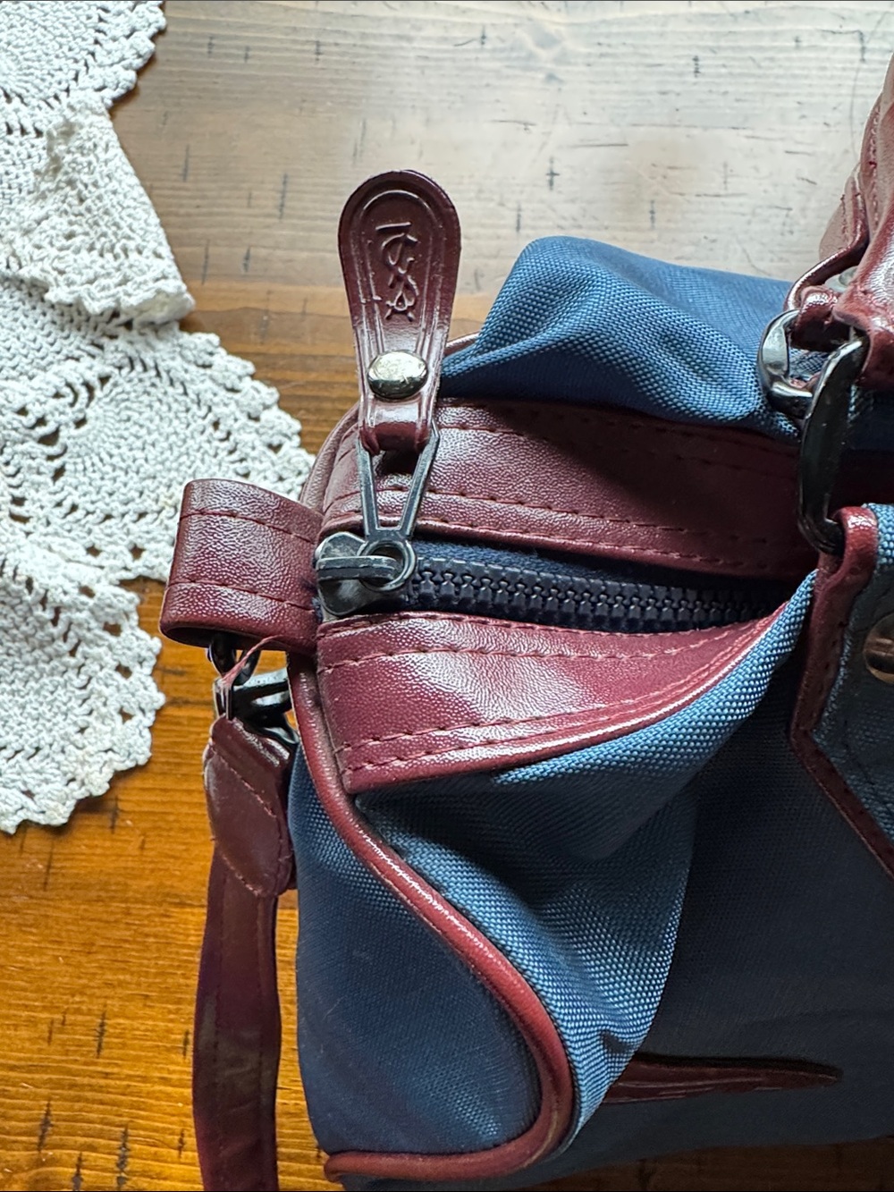 YSL Blue and Brown PURSE/Duffel Bag - Picture 2 of 10